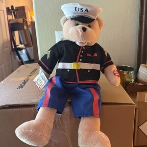 USMC - singing dress blues bear